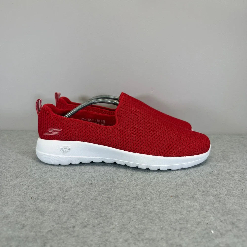 Skechers Go Walk Womens Shoes Size 9 Joy Red Mesh Slip On Walking Sneaker 15600W